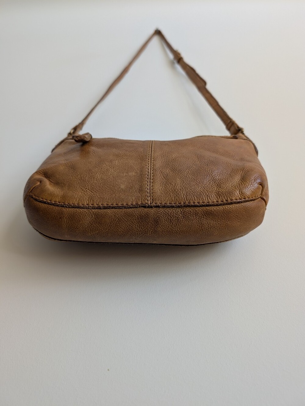 Vilenca Holland Soft Brown Leather Shoulder Bag Purse Woven Leather Front - Picture 8 of 15